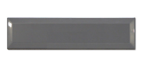 Biselada Subway Ceramic Tile 7.5x30 Glossy Gray 0