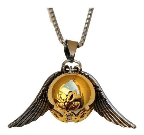 Harry Potter Snitch + Surgical Steel Chain Pendant + Chain 0