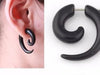 Acrylic Steel Spiral Fake Expander Horn Earrings Piercing 3-4 cm 50