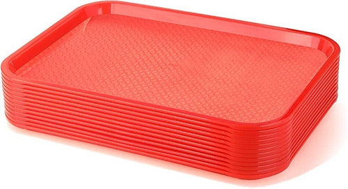 MEDICNA Fast Food Tray Without Handles 45x35cm Red 0