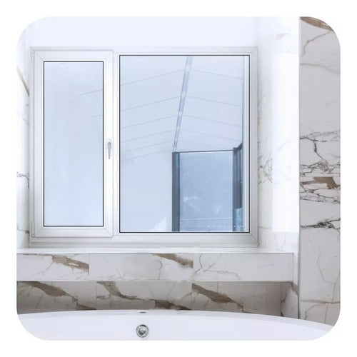 Patagonian Sliding Window 120x90 White with 4mm Glass 35mm Frame 0