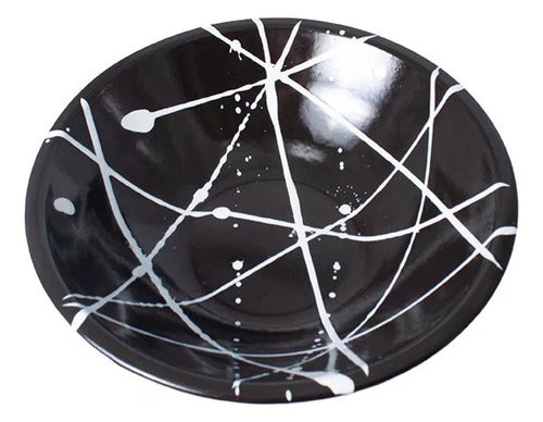 Lozafer Bowl Ensaladera Enlozado 26cm Negro Salpicado 0