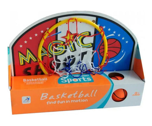 Mini Aro Basket Con Tablero+ Pelota Juguete 0