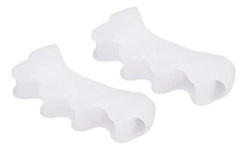 Par Transparente Silicone Separador Protetor Dedos Pés 2