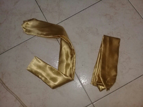 Shiny Gold Satin Bow Tie 140cm X 2 Units 0