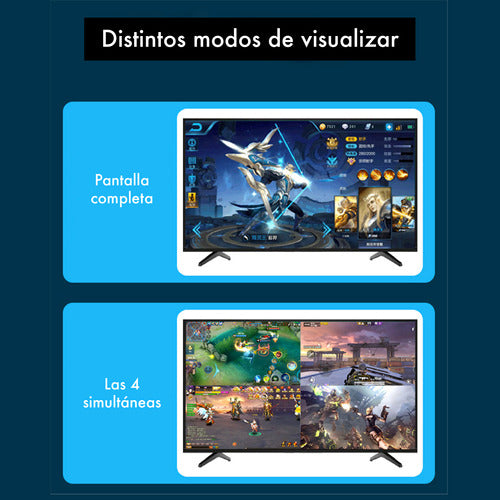 Segmentador De Pantallas 4x1 4k Hdmi Multi View Procesador 4