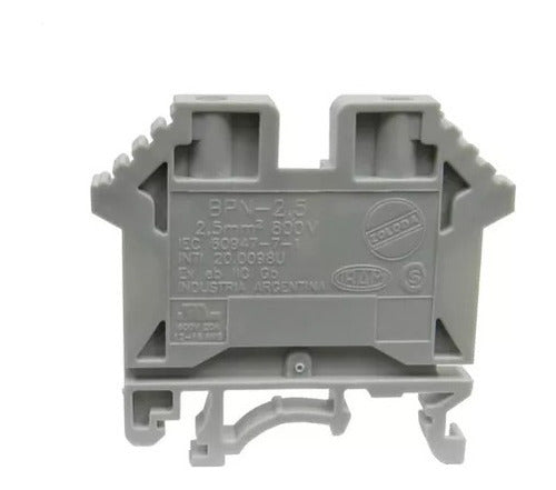Pack of 10 2.5mm Gray Zoloda DIN Rail Terminal Blocks 1