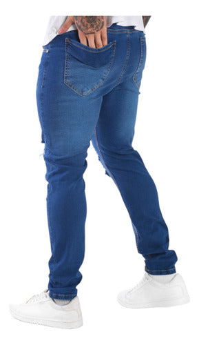 Stretch Denim Jeans Pants with Semi Skinny Fit 4