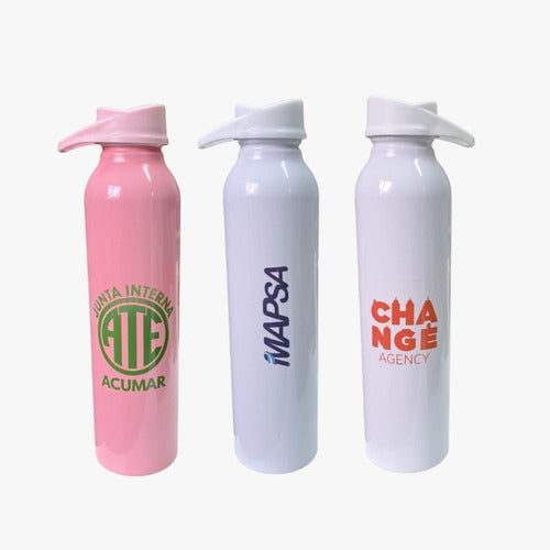 20 Botella De Aluminio Sublimadas Personalizada Logo Nombres 0