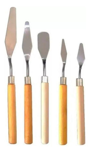 Set of 5 Artistic Spatulas for Various Uses, Oil, Acrylics 0
