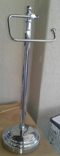 Free-Standing Toilet Paper Holder with Arm | Chrome 1