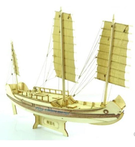 Escala De Madeira 1:148 Modelo Não Pintado Kit Barcos Barco 2