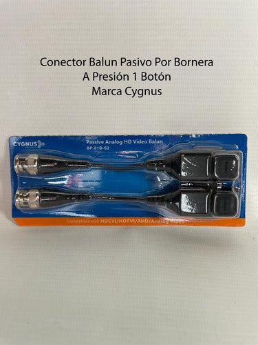 Balun Pasivo Por Bornera A Presion X 4 Unidades Apto Cámaras 6