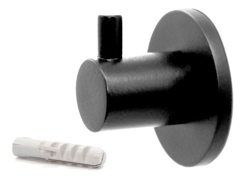 Ambiente Urbano Round Matte Black Bronze Towel Hook 0