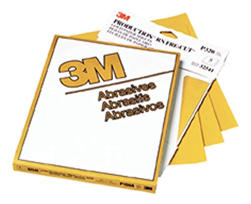 3M Gold Abrasive Sheet, 02541, P320 Grade, 9 In X 11 In 2