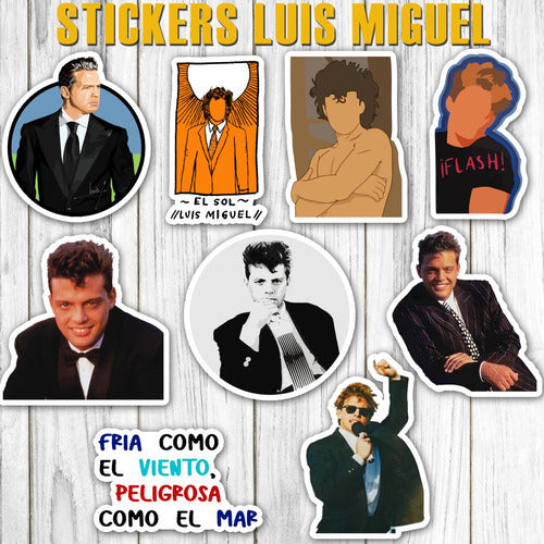 Stickers Luis Miguel 20 Unidades Pvc Plastificados 2