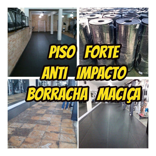 Piso Borracha Forte Anti Impacto 4mm-5.00x1.00mts Uso Geral 1