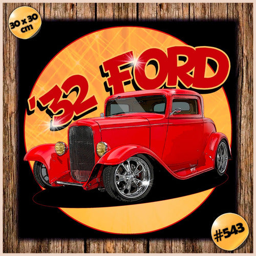 Generic Vintage Picture Frame 30 X 30 Cm - Ford Auto Hot Rod Garage 1