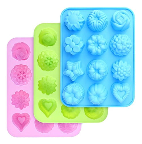 Homedge Silicone Flower Molds Set - Food Grade Baking Tools 0