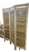 Three-Panel Straight Room Divider with Bases - Natural Wood - 180cm Height 0
