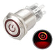 Metal Push Button with LED, Logo, and Retention - 16mm Red 1