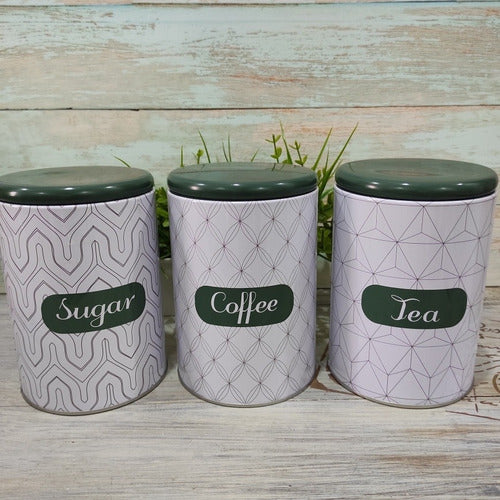 Set De Latas Para Café, Té Y Azúcar. 1