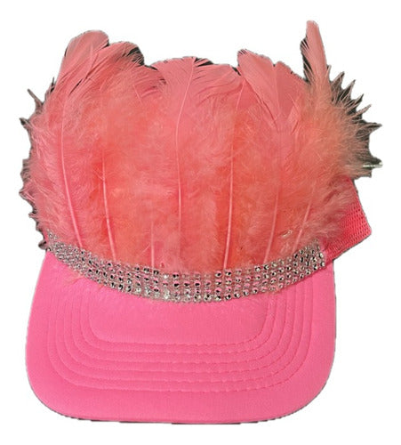 Romulo Trucker Cap with Lights and Feathers 4