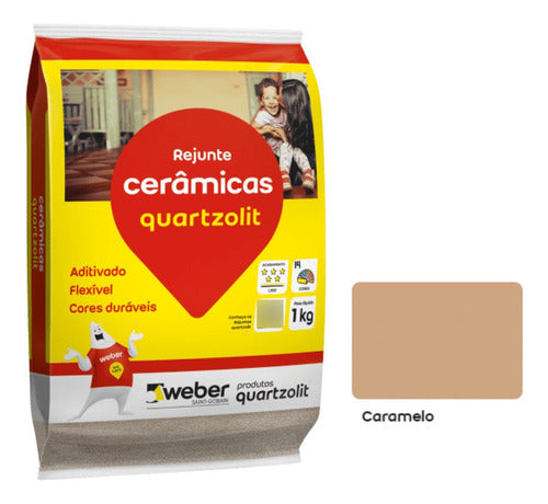 Rejunte Flexível Quartzolit 1kg - Caramelo 1