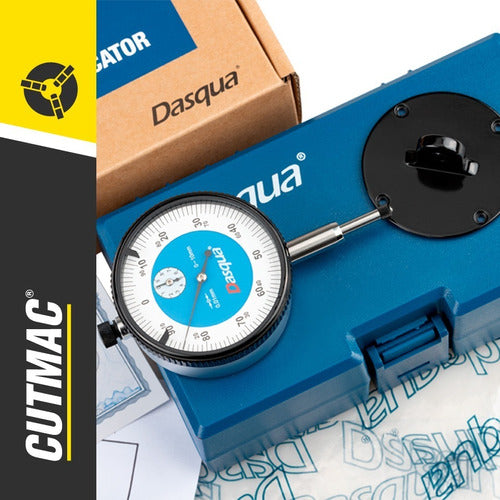 Dasqua Dial Indicator Comparator 0-10mm Graduation 0.01mm with Case 3