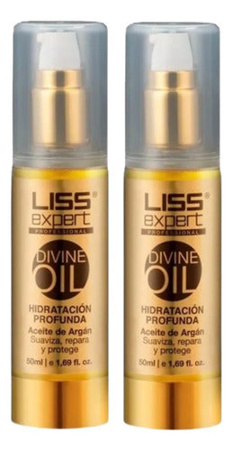 Liss Expert Aceite De Argán Divine Oil Hidratacion 50ml X2 0