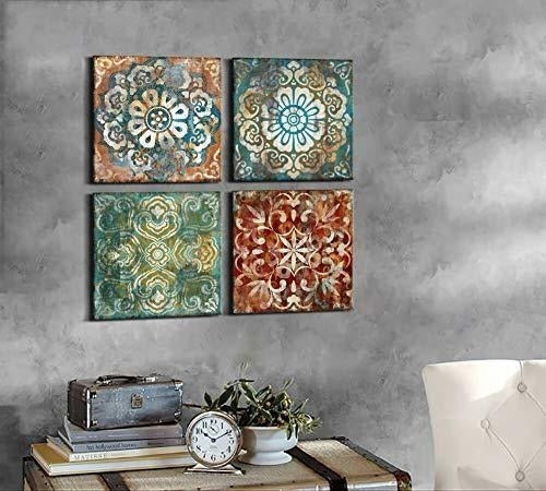 Lienzo Decorativo Para Pared De 4 Piezas Listo Para Colgar P 1