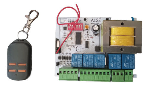 Placa Central Motor Portón Levadizo Motic Alse Q50 + Control 1