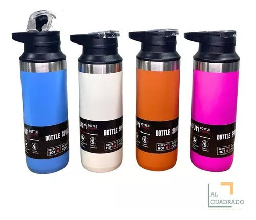 Sport Bottle Stainless Steel Thermal Sports Water Bottle with Flip Lid 450ml 17