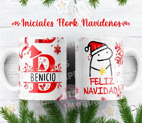 Imprimi Kits Plantillas Tazas Navidad Flork Alfabeto Diseño Sublimar 2