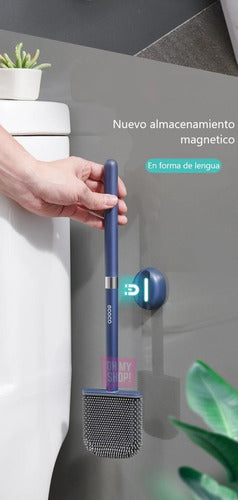 Magnetic Toilet Brush Cleaner with Adhesive Wall Mount 6