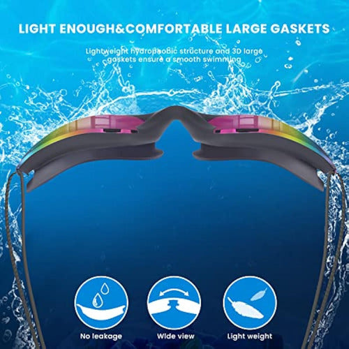 NABEVIN Unisex-Adult Swim Goggles Full Protection 1