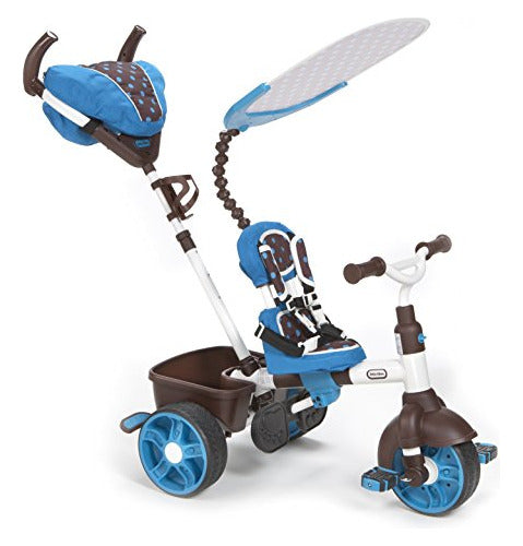 Little Triciclos 4-en-1 Paseo En Trike, Azul / Blanco, Edici 1