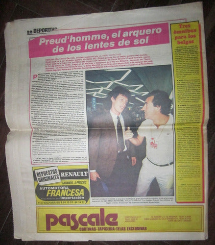 Antiguo Diario Ultimas Noticias Deportivo Italia 1990 11 De 2