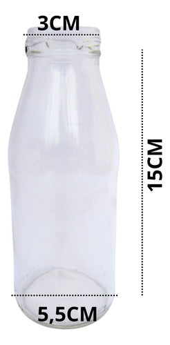 TODO BRILLANTE Glass Bottle 250cc with Black Lid - Pack of 100 Units 1