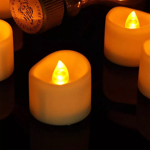 Velas Velitas Luz Led Pila Pack 24 Unidades Decorativo 5