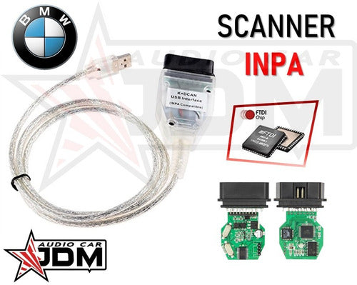 INPA Automotive Scanner BMW OBD2 K+Dcan JDM Audiocar Shipping 1