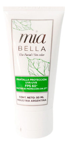 Mia Bella Protector Solar Facial Fps 60 Con Aloe Vera 50 Ml 0