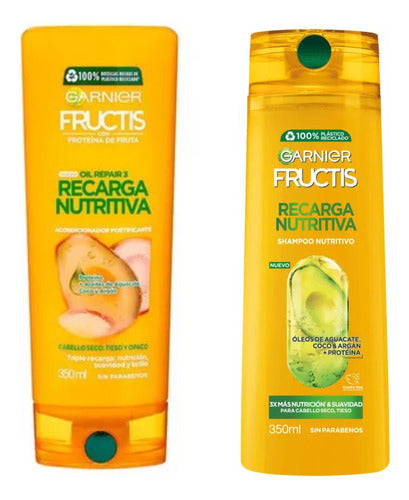 Combo Garnier Fructis Shampoo + Conditioner Avocado Oils 350ml 0