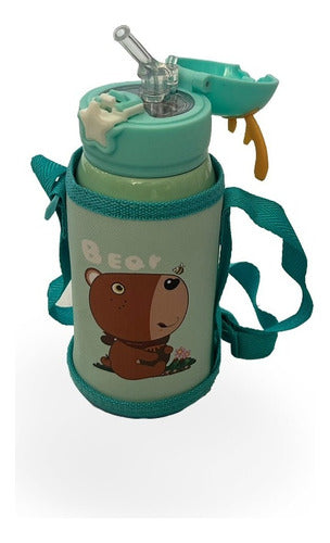 500ml Children's Thermal Bottle with Cover and Strap 0
