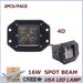 2pcs 16w 4d Óptico Cree Led Punto De Trabajo Lámpara Offroad 1