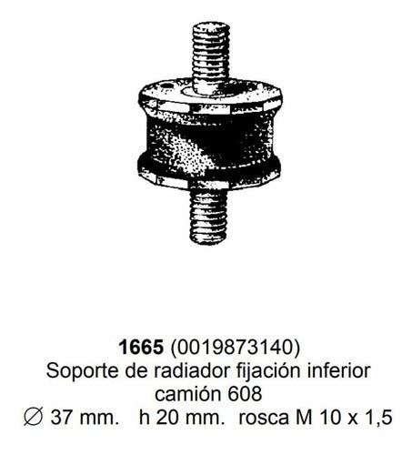 Sop De Radiador Fijacion Interior. M. Benz 608 1665 1