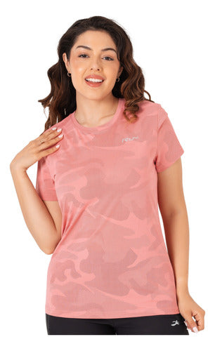 Women's Camouflage Sparkle Sports T-shirt by I Run 5