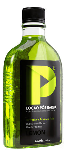 Loção Pós Barba Play Barber 240ml Lemon Pele Macia 3 Unidade 3