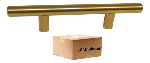 Puxador Primus Il 814 - Dourado Escovado -192mm-kit 10 Peças 1