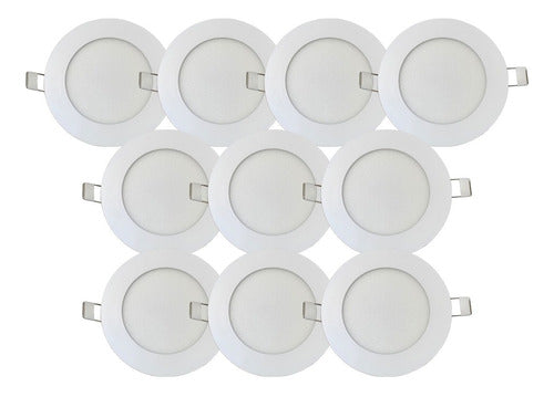 Macroled Round LED Panel 6W Ceiling Mount White Cool X 10 Units 0